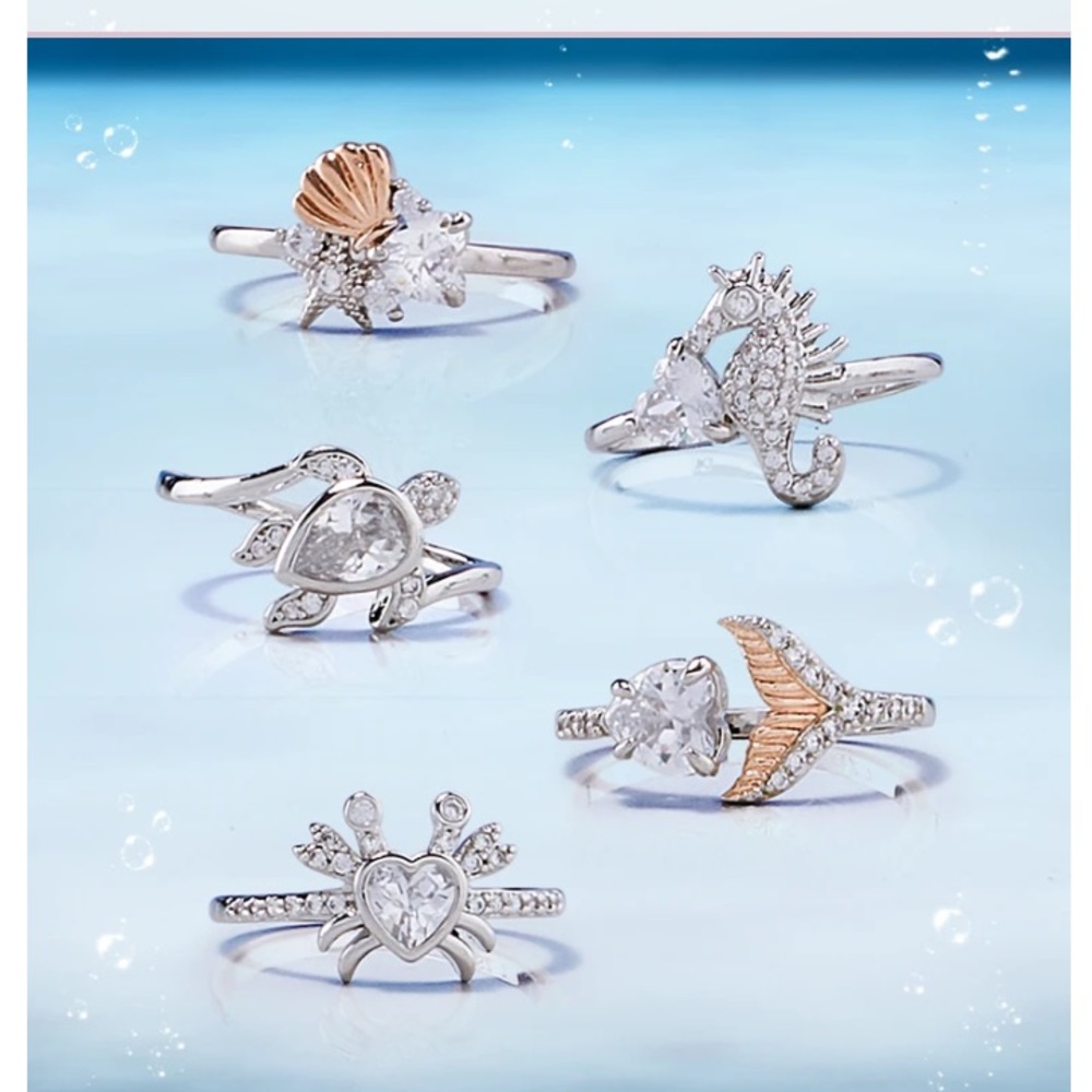 SOLD OUT Charmed Aroma By the Sea Sterling Silver Rings - Size 7
